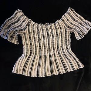 Black and white crop top
